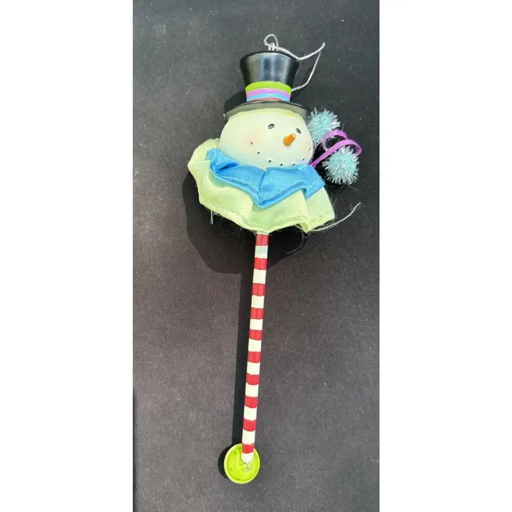 2 Midwest Of Cannon Falls Snowman Santa Whimsical Christmas ornaments -Lo10